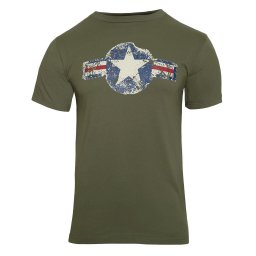 Triko VINTAGE ARMY AIR CORP ZELENÉ vel. L