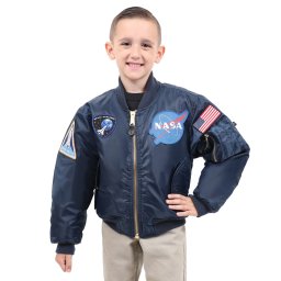 Bunda dětská bomber NASA MA1 FLIGHT MODRÁ vel. M
