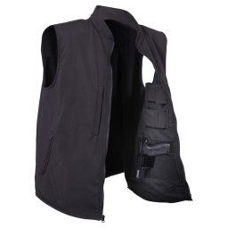 Vesta CONCEALED CARRY softshell ČERNÁ vel. 4XL