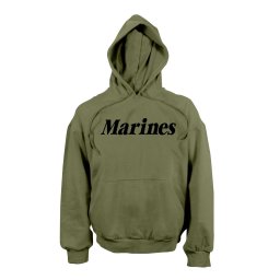Mikina s kapucí US MARINES ZELENÁ vel. L