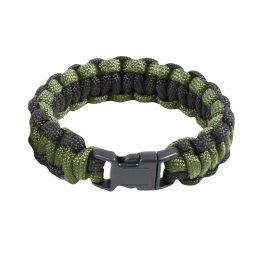 Náramek SURVIVAL PARACORD OLIV-ČERNÝ vel. 7