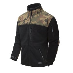 Bunda INFANTRY fleece ČERNÁ/WOODLAND POLSKÝ vel. L