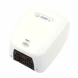 Bílý plastový bezdotykový horkovzdušný vysoušeč rukou Jet Dryer STORM