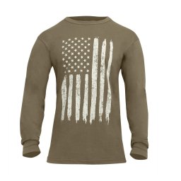 Triko BÍLÁ vlajka USA dlouhý rukáv COYOTE vel. 3XL