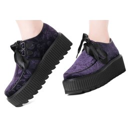 boty dámské KILLSTAR - Vampires Kiss Creepers - PLUM - KSRA002566