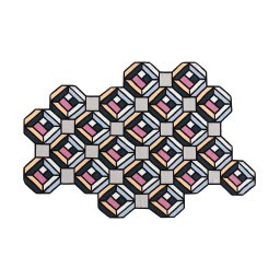 GAN designové koberce Parquet Tetragon (213 x 312 cm)