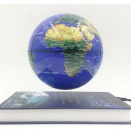 Vznášející se zeměkoule (svítící) s podstavcem encyklopedia knihy