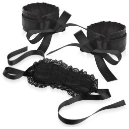 SCALA KRAJKOVÁ SADA BDSM - MASKA NA OČI + SADA POUT NA ZÁPĚSTÍ - 70622140