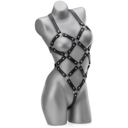 SCALA KOŽENÝ POSTROJ, BODY SVAZUJÍCÍ RUCE ZEZADU - SADO-MASO-BDSM - 73074859