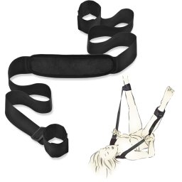 SCALA BONDAGE PÁSY SE ZESÍLENOU OPĚRKOU POD KRK POSTROJ ROZEVÍRAJÍCÍ NOHY - BDSM - 73922412