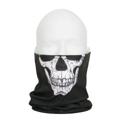 ROTHCO šátek HEADGEAR multifunkční s lebkou ČERNÝ