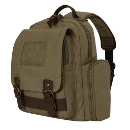 ROTHCO batoh SLING VINTAGE přes jedno rameno plátěný ZELENÝ