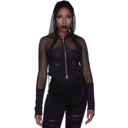 mikina dámská KILLSTAR - Wicked Fishnet - KSRA002399