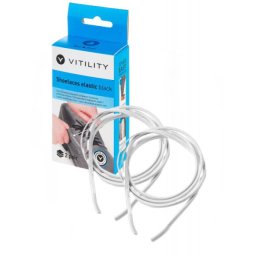 Elastické tkaničky do bot 76 cm bílé Vitility 70110420 (2 páry)