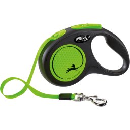 Páskové vodítko Flexi Neon S 5 m, 15 kg - různé barvy, s motivem pejska Barva: zelená