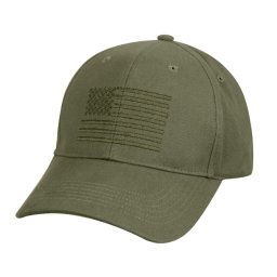 ROTHCO čepice baseball US vlajka ZELENÁ