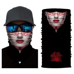 Stylové nákrčníky černé s 3D potiskem - FANTOM WOMEN