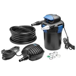 Spolehlivá sada tlakových filtrů s UVC zařízením a filtračním čerpadlem, kombinace mechanického a biologického čištění spolu s efektivní UVC technikou.