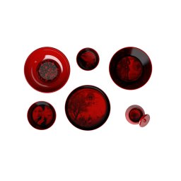 Ibride designové mísy a talíře Ming China Red
