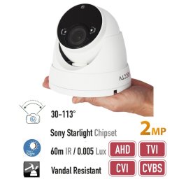 AHD kamera s 2MP FULL HD + 60m IR + varif. objektiv 30-113 °
