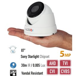 Vnější kamery na dům AHD s 5MP + 87 ° úhel + 30m IR