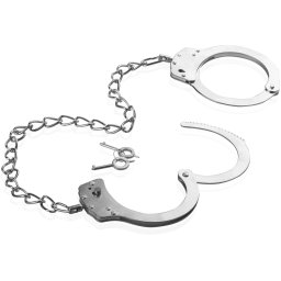 SCALA KOVOVÁ POUTA S DLOUHÝM ŘETÍZKEM JAKO VE VĚZENÍ - 56784398