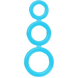 SCALA MEGA ELASTICKÝ TROJITÝ KROUŽEK NA PENIS A VARLATA - EREKČNÍ RING - 72991146