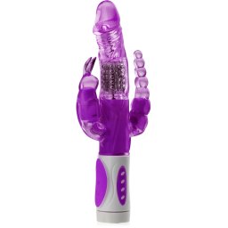 SCALA PRETTY BUNNY – GELOVÝ ROTAČNÍ VIBRÁTOR SE STIMULÁTORY ANÁLU A KLITORISU – 89991287