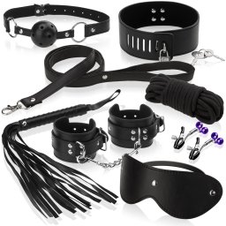 SSD EROTICA KOŽENÁ SADA BDSM -SUPER VELKÁ - BONDAGE KIT SSD 6010080