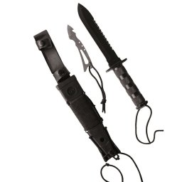 MIL-TEC nůž pro přežití SURVIVAL celočerný