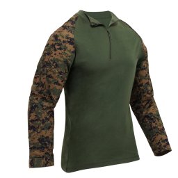 Košile taktická se zipem AIRSOFT COMBAT DIGITAL WOODLAND vel. XXL
