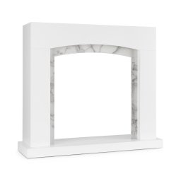 Klarstein Studio Frame II, konstrukce krbu, MDF, mramorová dekorace
