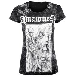 tričko dámské AMENOMEN - POPE AND DEATH - OMEN085DA ALLPRINT WHITE