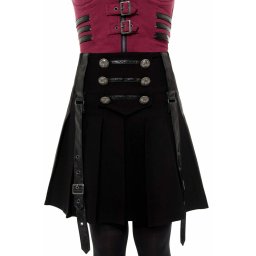 sukně dámská KILLSTAR - Dark Academy - BLACK - KSRA002426