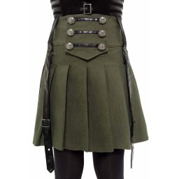 sukně dámská KILLSTAR - Dark Academy - KHAKI - KSRA002428