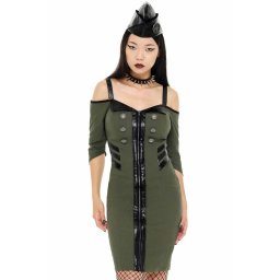 šaty dámské KILLSTAR - Miss Stardust - KHAKI - KSRA002419