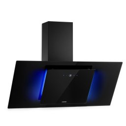 Klarstein Eleonora 90, digestoř, 90 cm, nástěnná, 420 m³/h, dotykový panel, LED, A++, černá