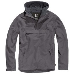 Bunda větrovka s kapucí WINDBREAKER ANTRACITOVÁ vel. M