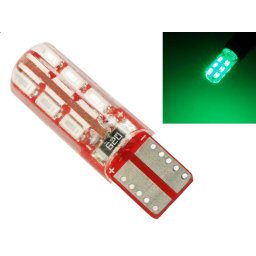 Interlook LED auto žárovka T10 W5W 24 SMD 3014 CAN BUS Silikon ZELENÁ 12V IL265