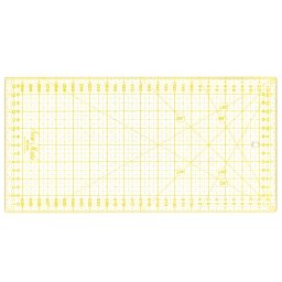 Rastrové pravítko pro patchwork 16x32cm, žluté TEXI 4067
