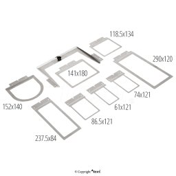 Sada rychloupínacích rámů 8 V 1 pro vyšívací stroj TEXI 1501