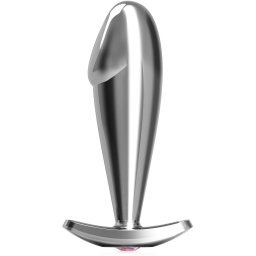 SCALA ELEGANTNÍ DILDO VE TVARU PENISU Z NEREZOVÉ OCELI S OZDOBNÝM KAMÍNKEM - 87654567