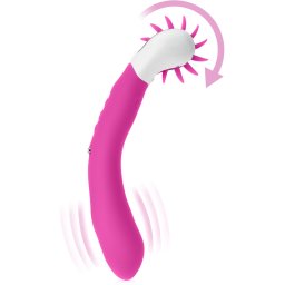 SCALA VIBRÁTOR 2V1 OTÁČIVÝ JAZÝČEK PRO ORÁLNÍ ROZKOŠ 12 SEX FUNKCÍ - 77654267