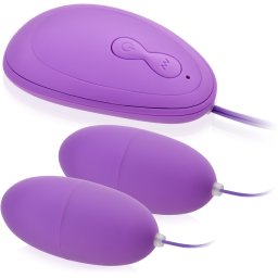 SCALA DVĚ VIBRAČNÍ VAJÍČKA - 20 FUNKCÍ, STIMULACE VAGÍNY, KLITORISU A BRADAVEK - 71985095