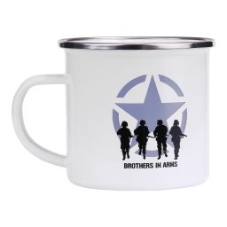 FOSCO hrnek BROTHERS IN ARMS smaltovaný 300 ml BÍLÝ