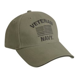 ROTHCO čepice baseball VETERAN NAVY s US vlajkou ZELENÁ