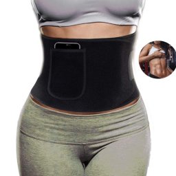 XBRA Zeštíhlující neoprenový pás s kapsou - Black - M