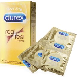 DUREX REAL FEEL - 10 KUSŮ - NELATEXOVÉ KONDOMY ZAJIŠŤUJÍCÍ ULTRA PŘIROZENÉ PROŽITKY - 78206509