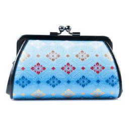 Japonská dámská peněženka Nishijin Ume Light Blue
