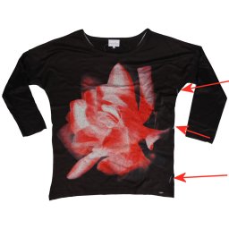 tričko dámské s dlouhým rukávem Innocent lifestyle - MARLOWE - BLACK - POŠKOZENÉ - MA434